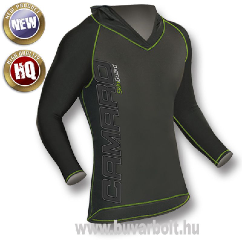CAMARO Póló BLACK TEC HOODIE LS férfi CAMARO Póló BLACK TEC HOODIE LS férfi